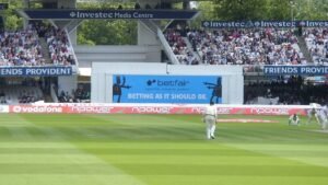 A cricket ground during an international fixture