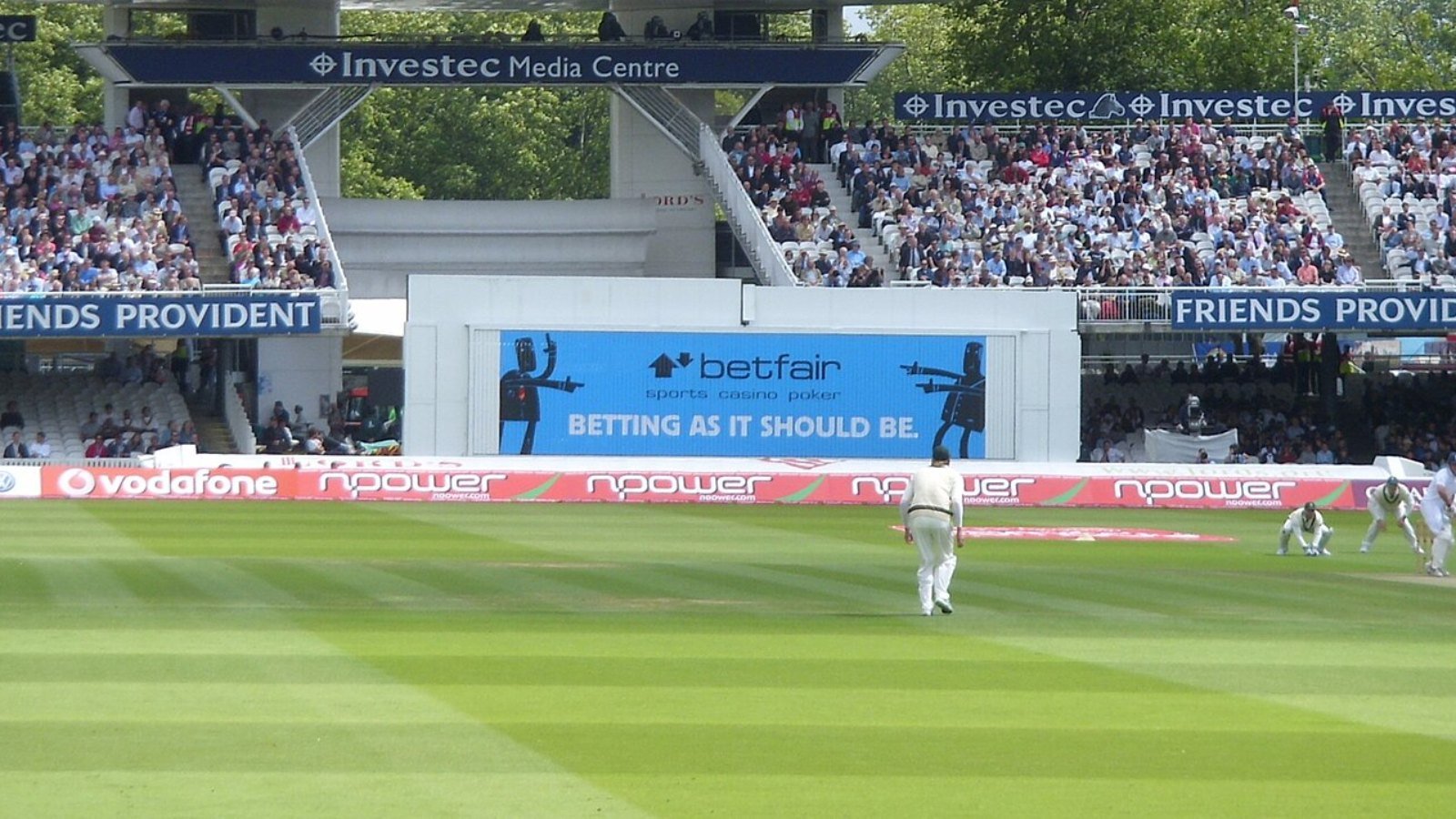 A cricket ground during an international fixture