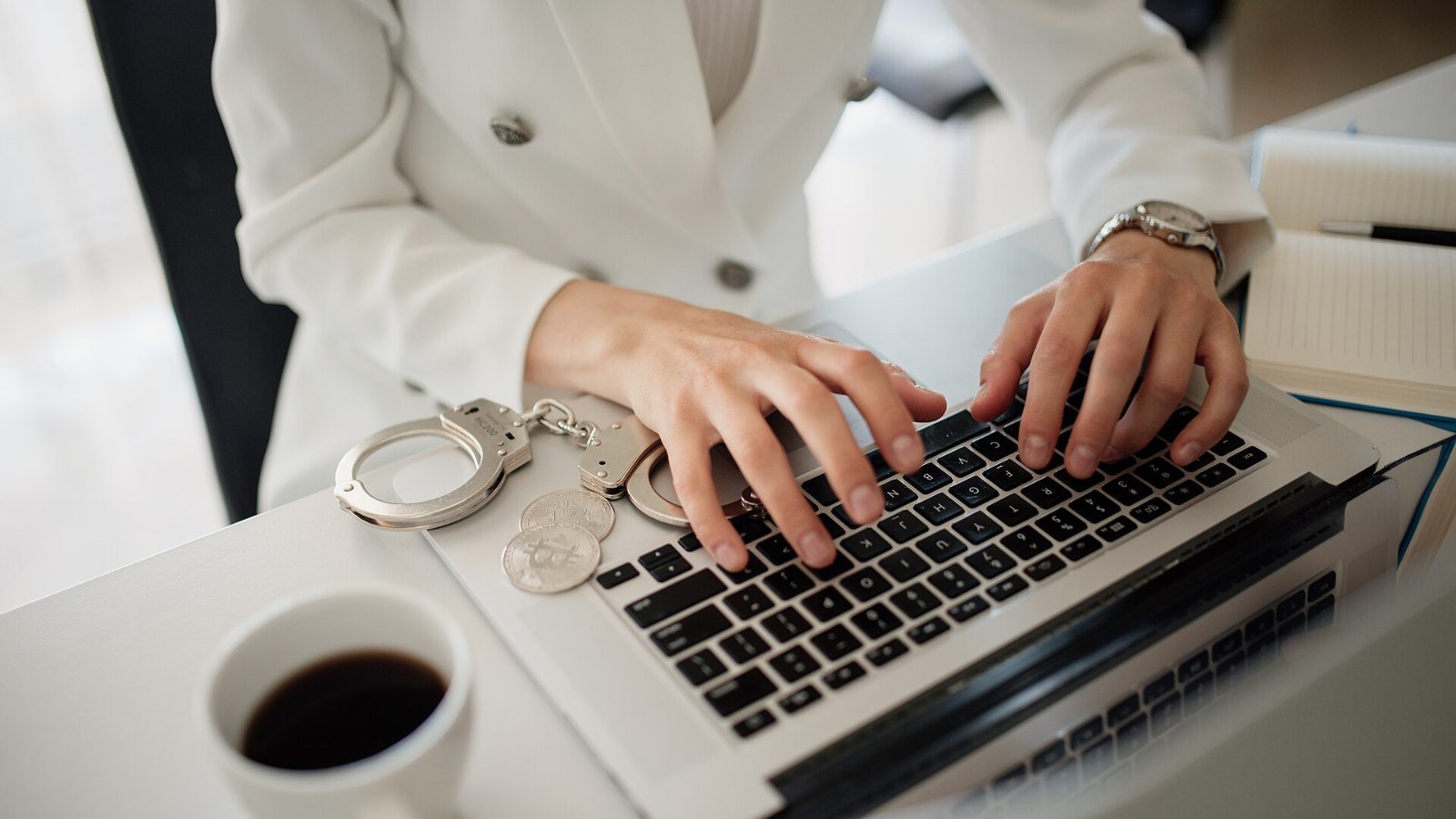 A laptop on a working desk in a small business