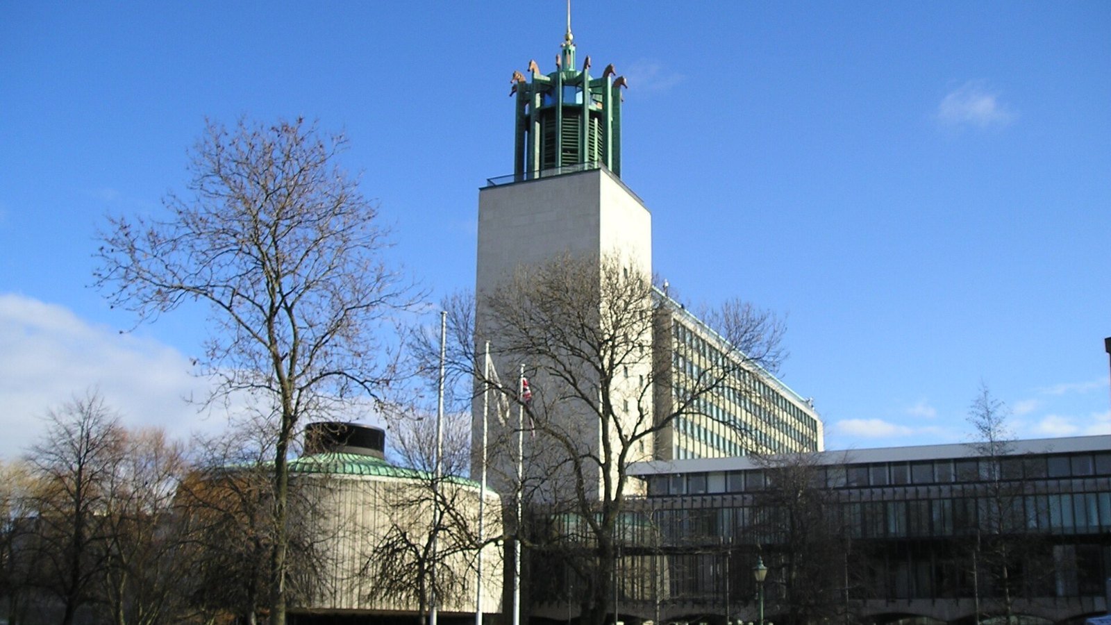 A modern civic centre building housing council offices