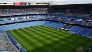 The Santiago Bernabeu stadium in Madrid