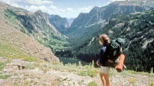 A rucksack packed for a long trip