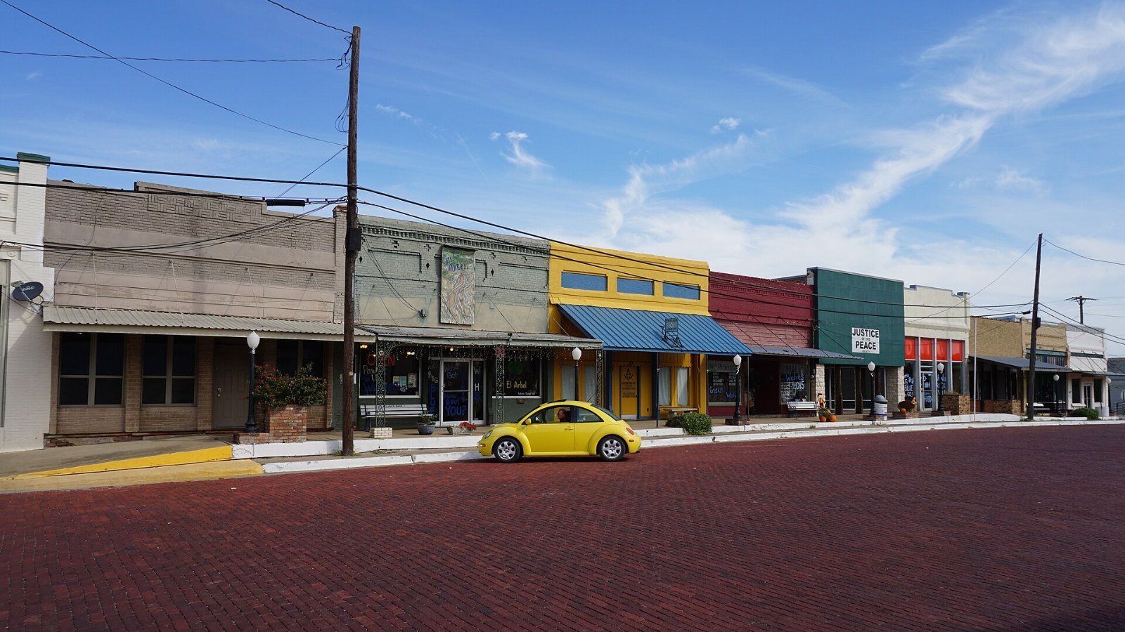 Independent shopfronts on an American main street