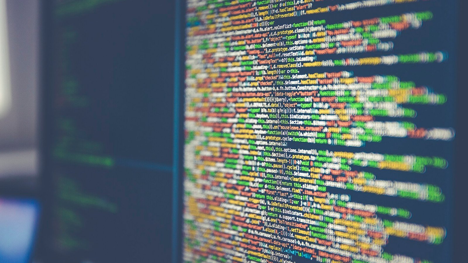 Data visualisations displayed on a computer screen